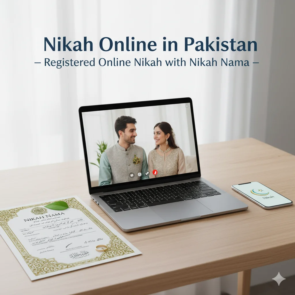 Computerised NADRA marriage certificate after online Nikah